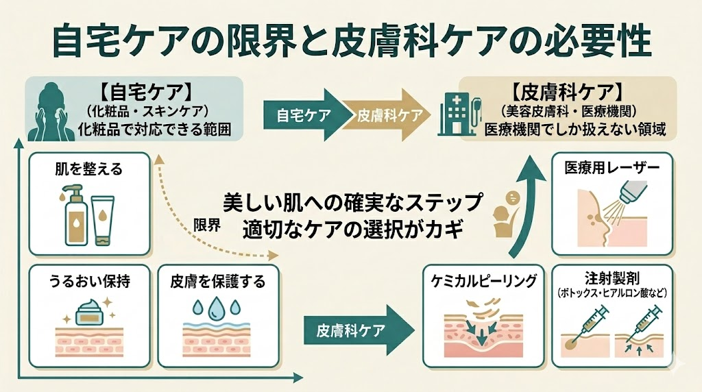自宅ケアの限界と皮膚科ケアの必要性