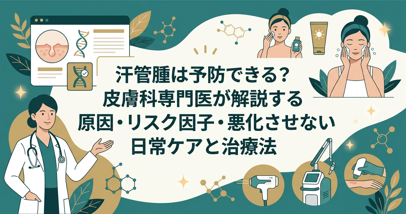 汗管腫は予防できる?皮膚科専門医が解説する原因・リスク因子・悪化させない日常ケアと治療法