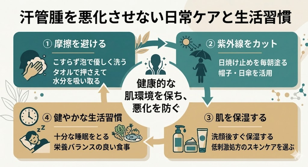 汗管腫を悪化させない日常ケアと生活習慣
