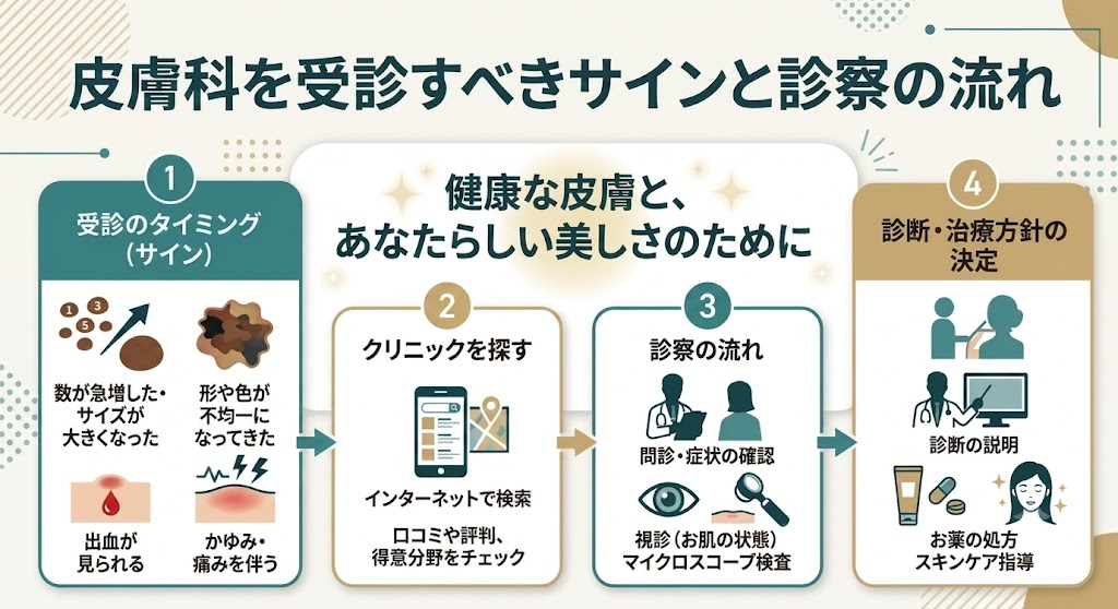 皮膚科を受診すべきサインと診察の流れ